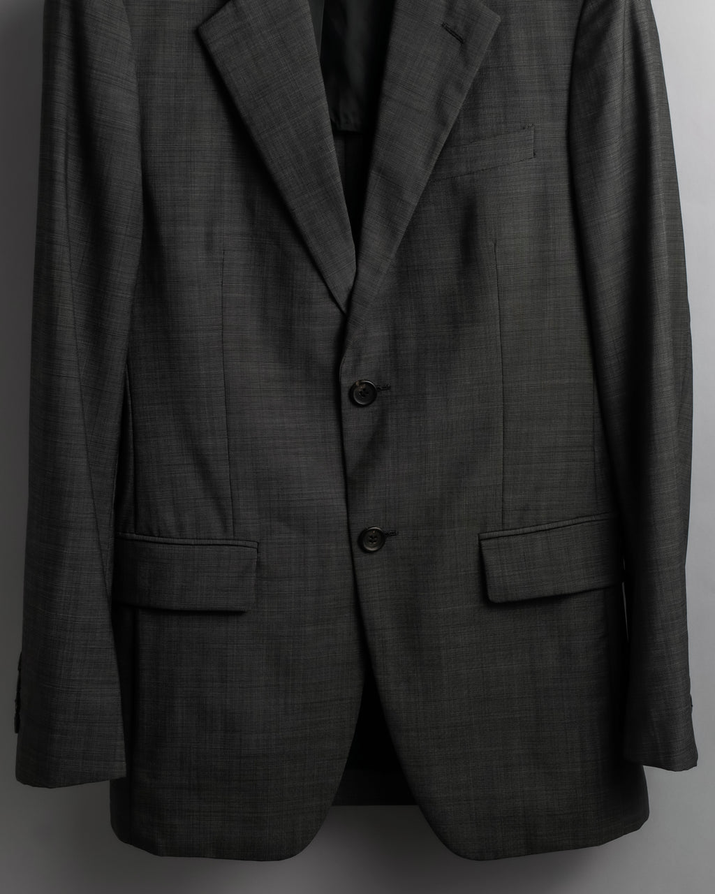 "PRADA" Sharkskin wool minimal tailoring set up