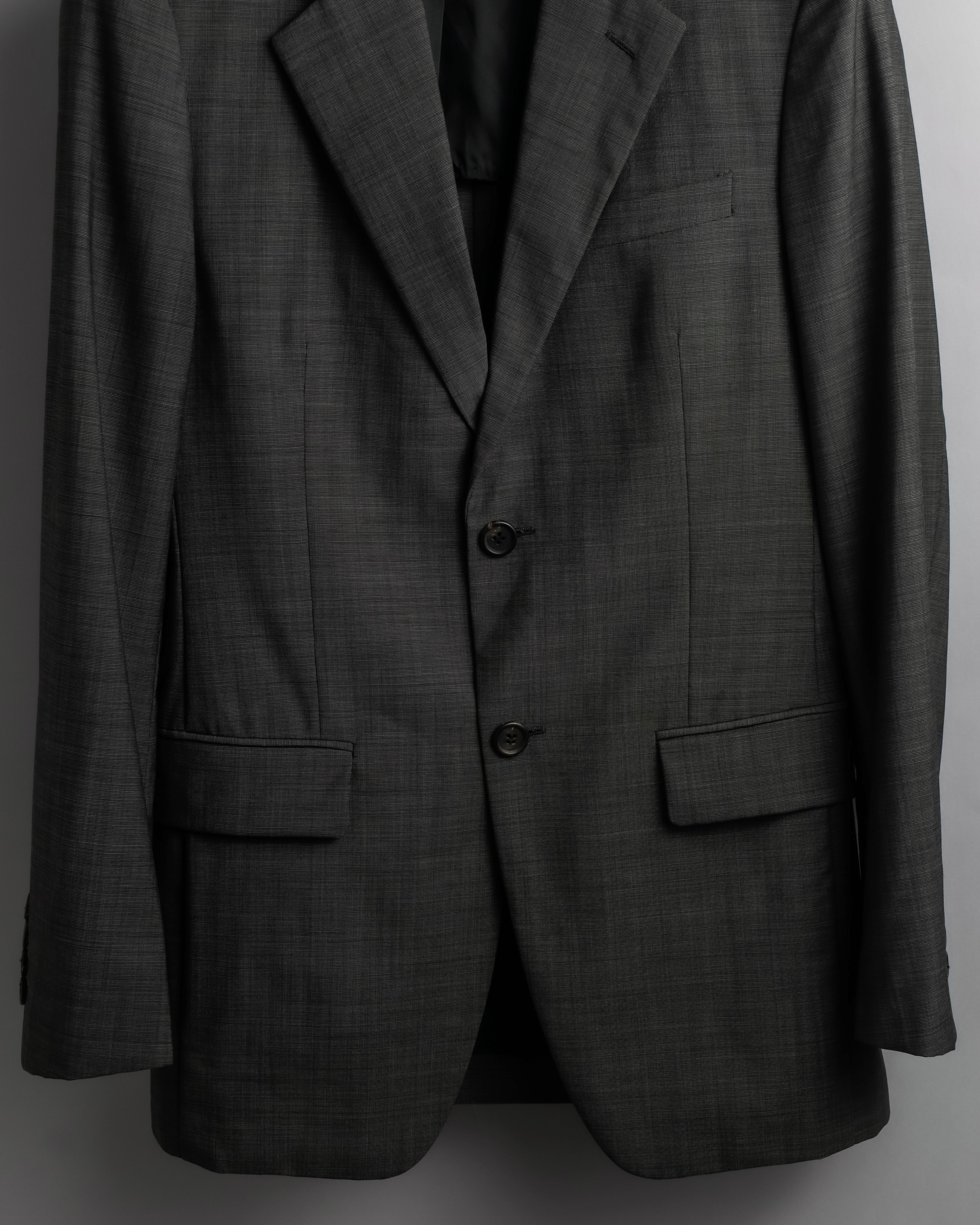 "PRADA" Sharkskin wool minimal tailoring set up