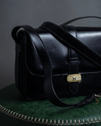 "CELINE" Classic flap design leather shoulder bag