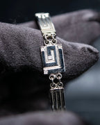 "Guy Laroche" Logo motif silver bracelet