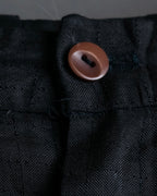 "Vintage 4 tuck shadow check wide tapered slacks"