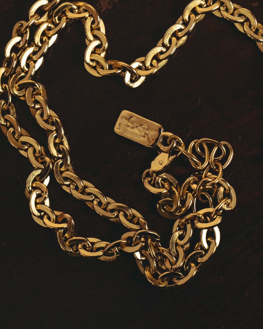 -SPECIAL- "Yves Saint Laurent" 90's-00's Sculptural coral motif crystal pendant necklace