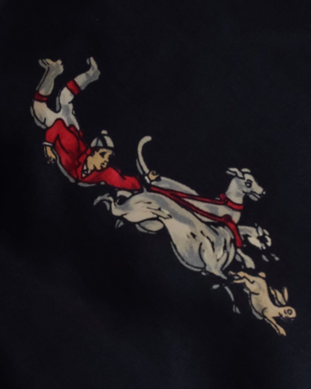 "Christian Dior" Hand painted greyhound motif silk blouse