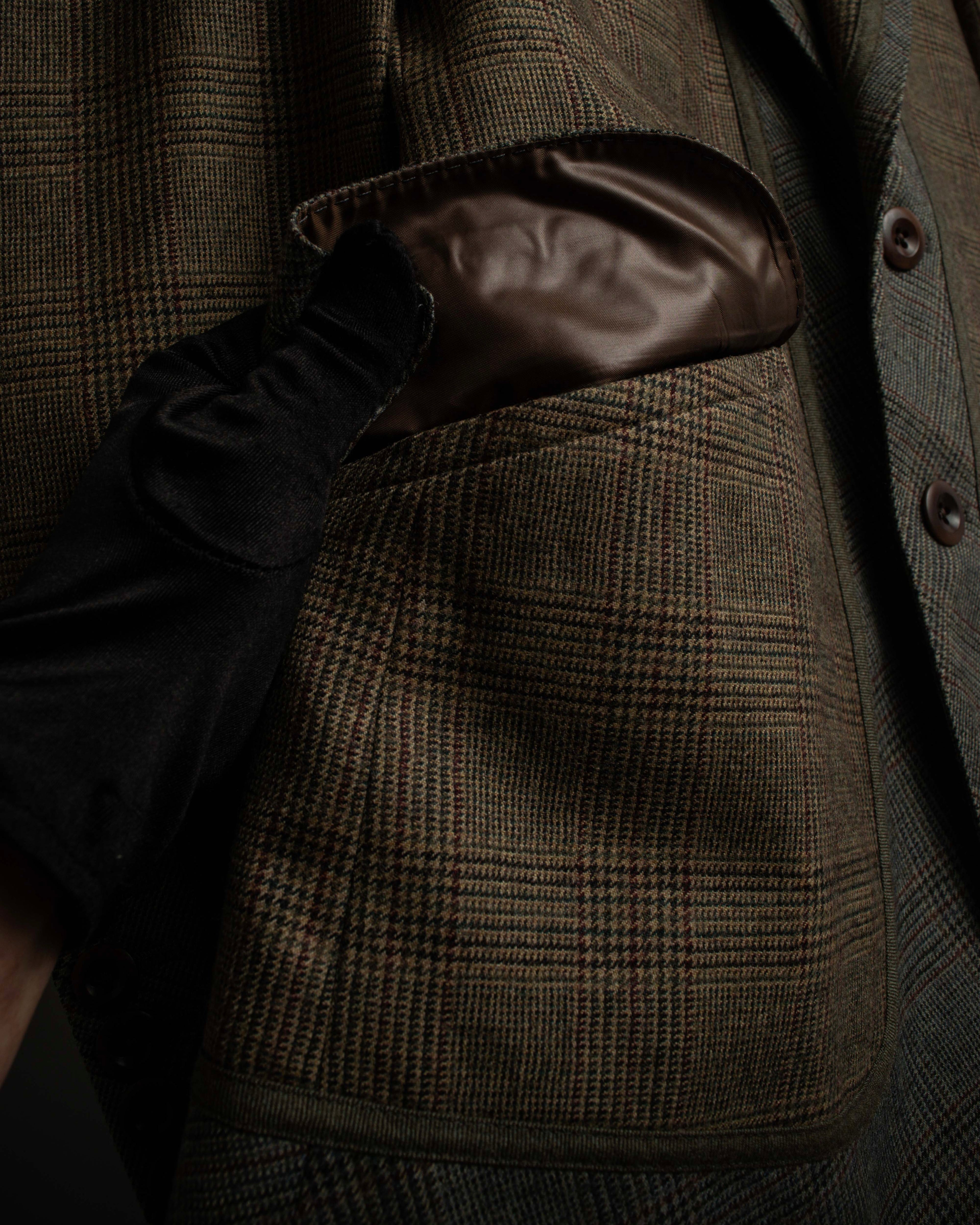 "PAUL SMITH" Flaming detail glen plaid set up