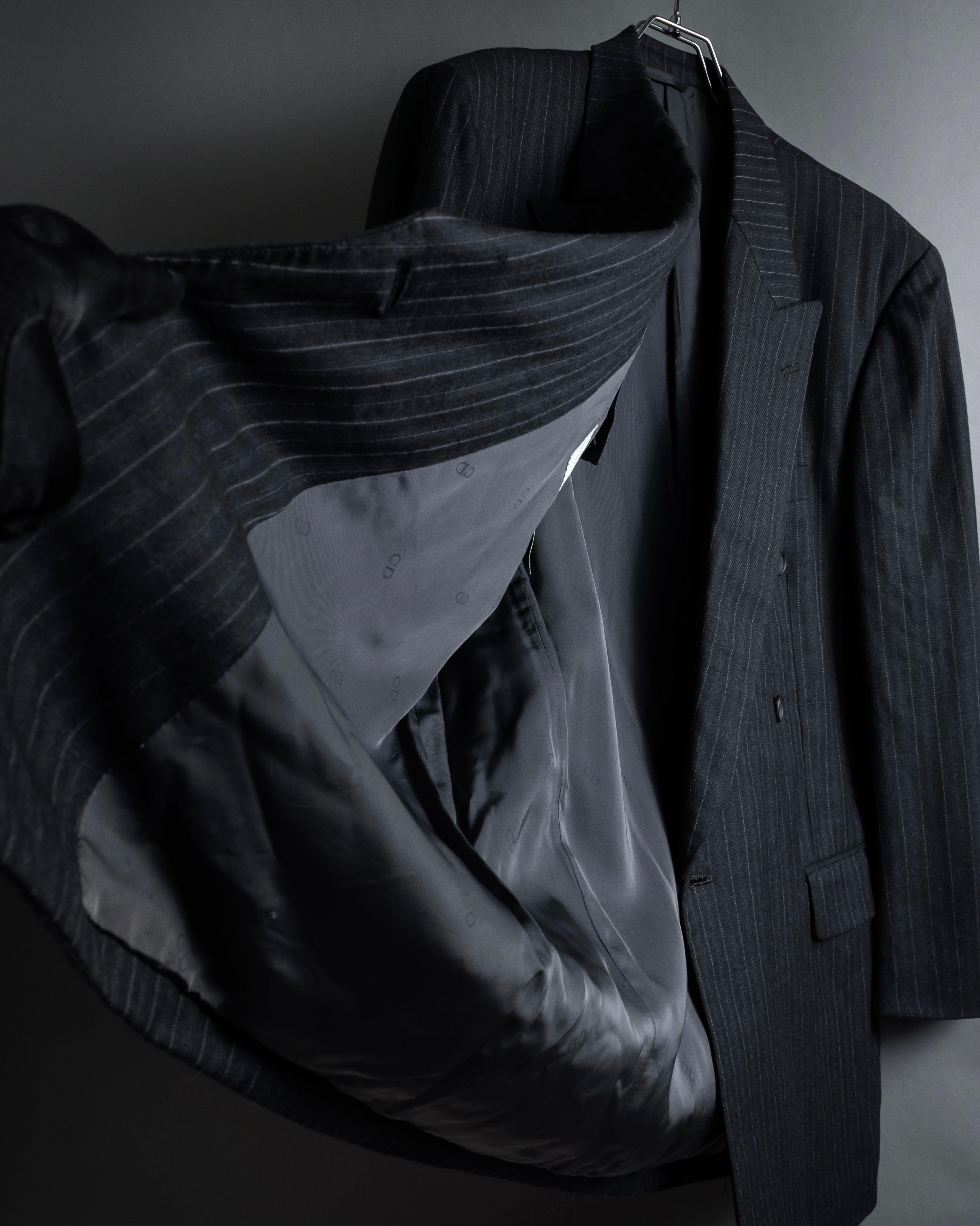 "Christian Dior" 90’s Pinstripe double breasted suit set up