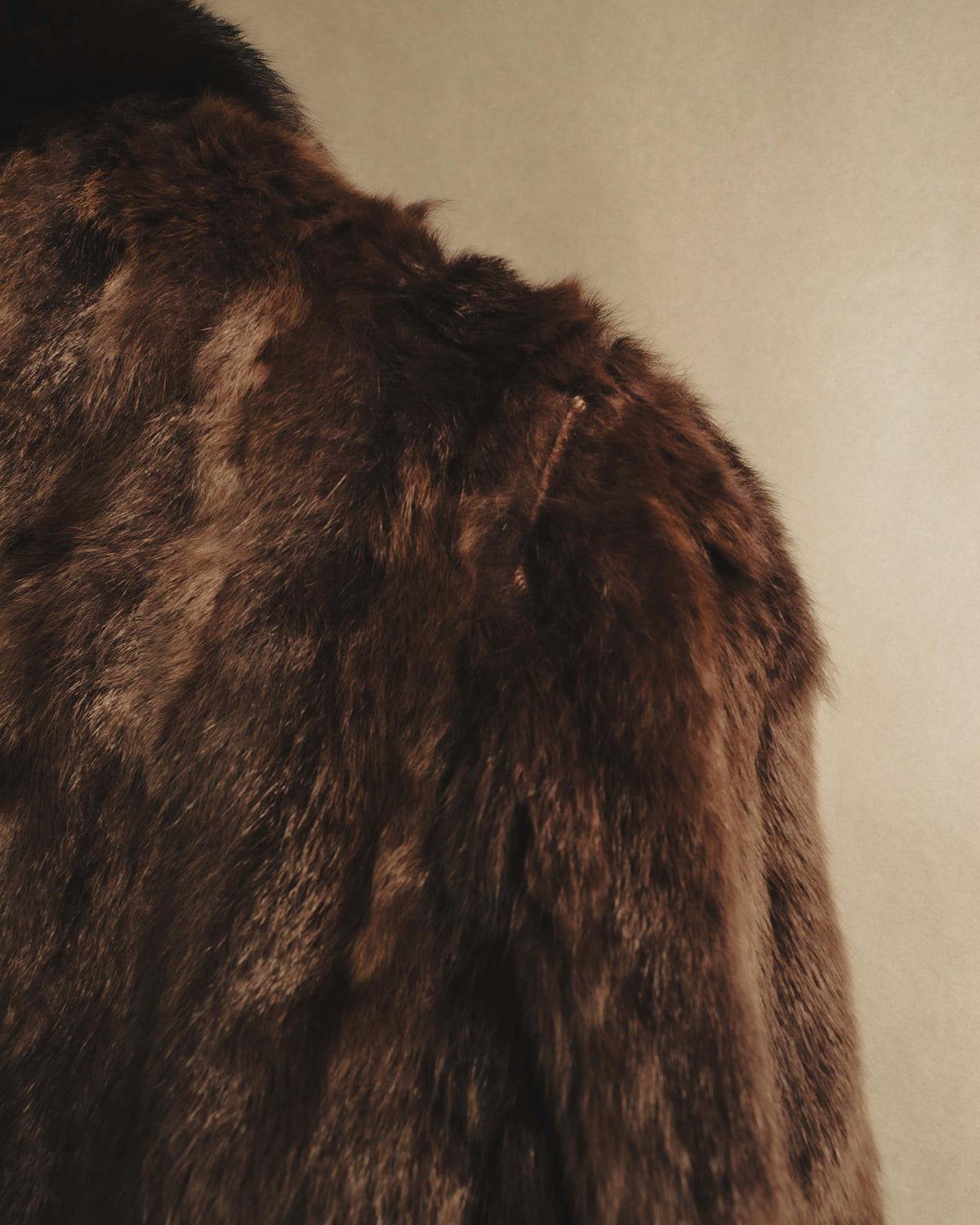 "ROBERTO VALENTINO" Reversible brown fur coat