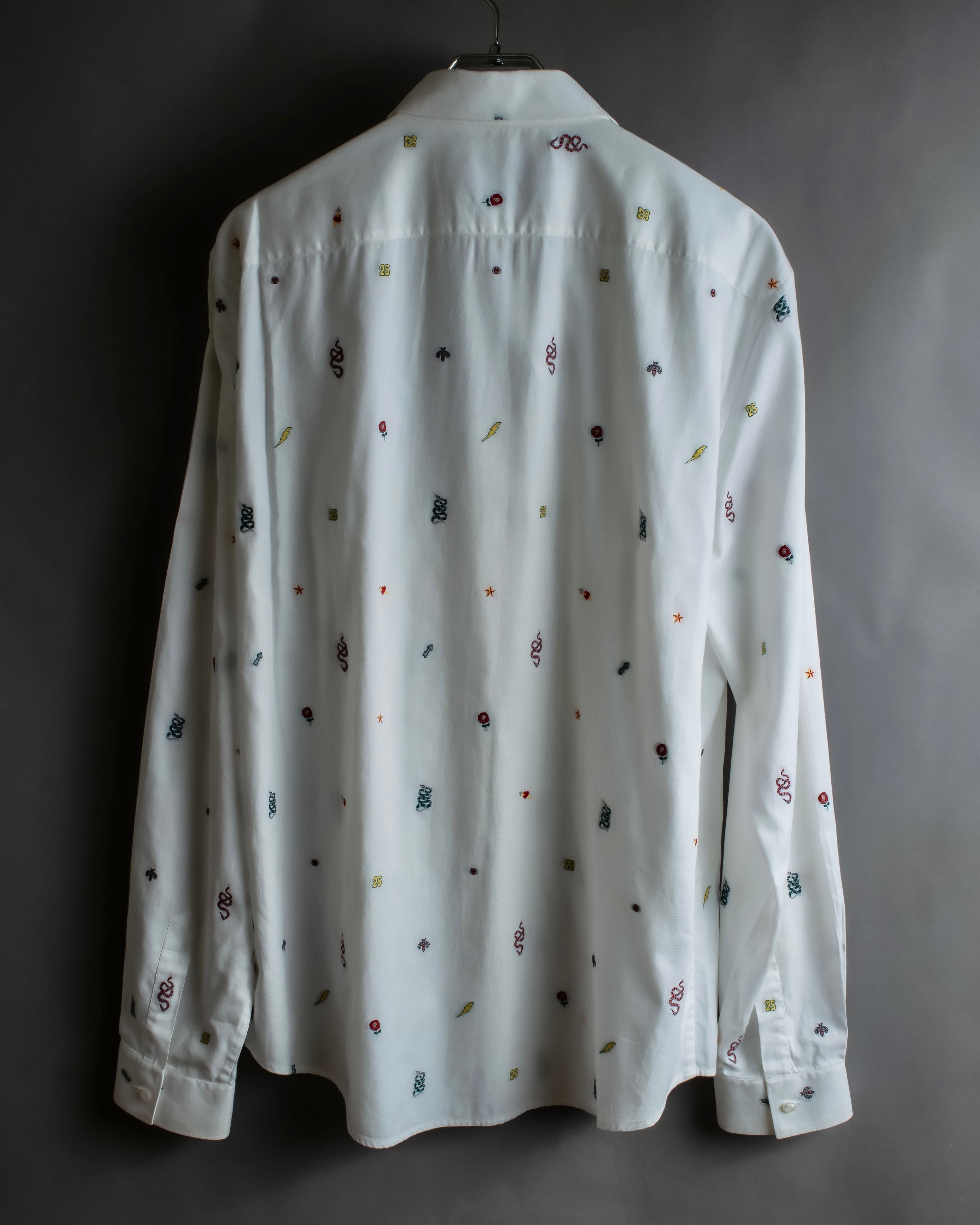 グッチ 刺繍シャツ エンブロイダリー ミケーレ期 プラネット HOLLYWOOD GUCCI