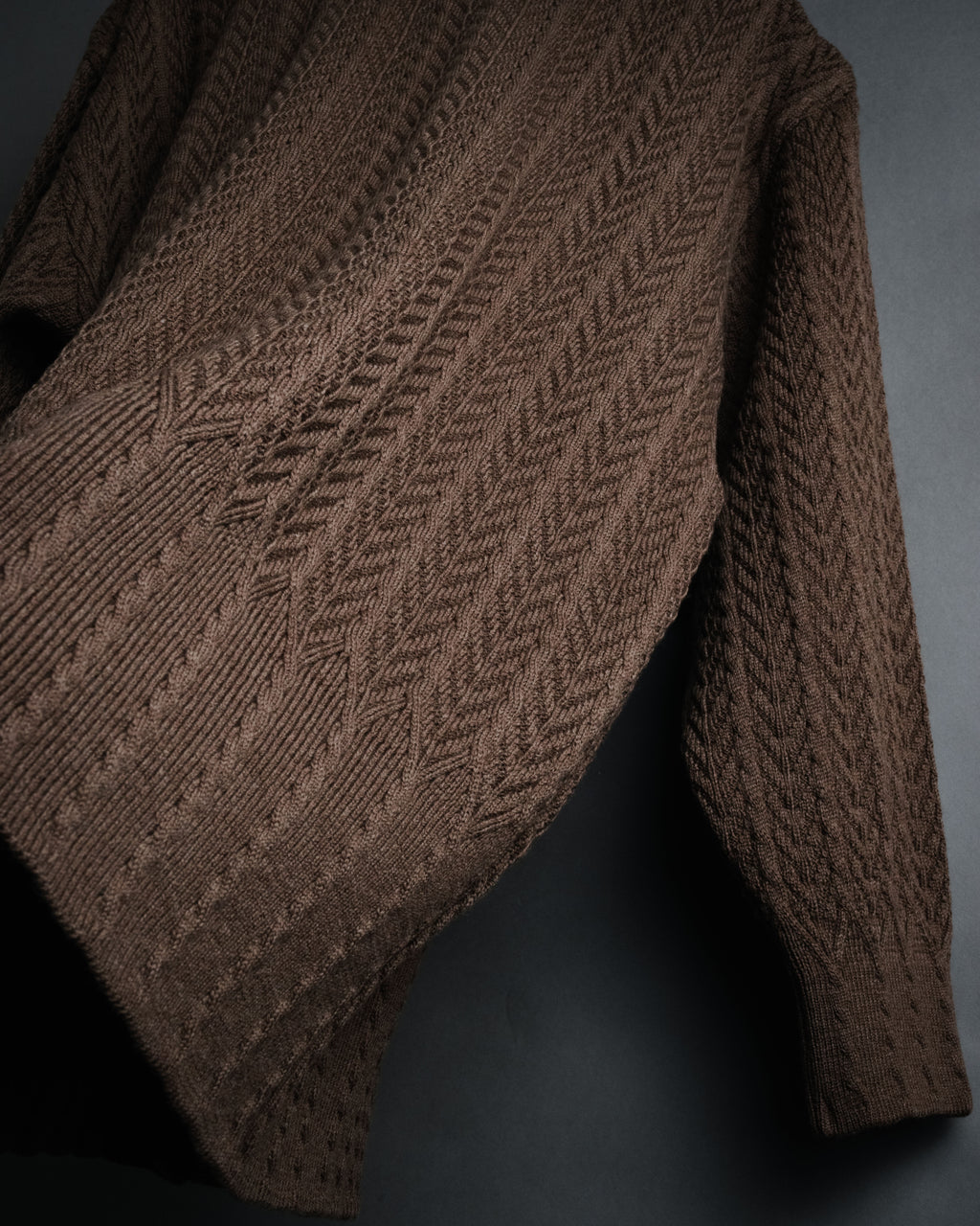 “Christian Dior SPORTS” 90’s Shawl collar cable knit cardigan