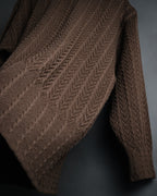 “Christian Dior SPORTS” 90’s Shawl collar cable knit cardigan