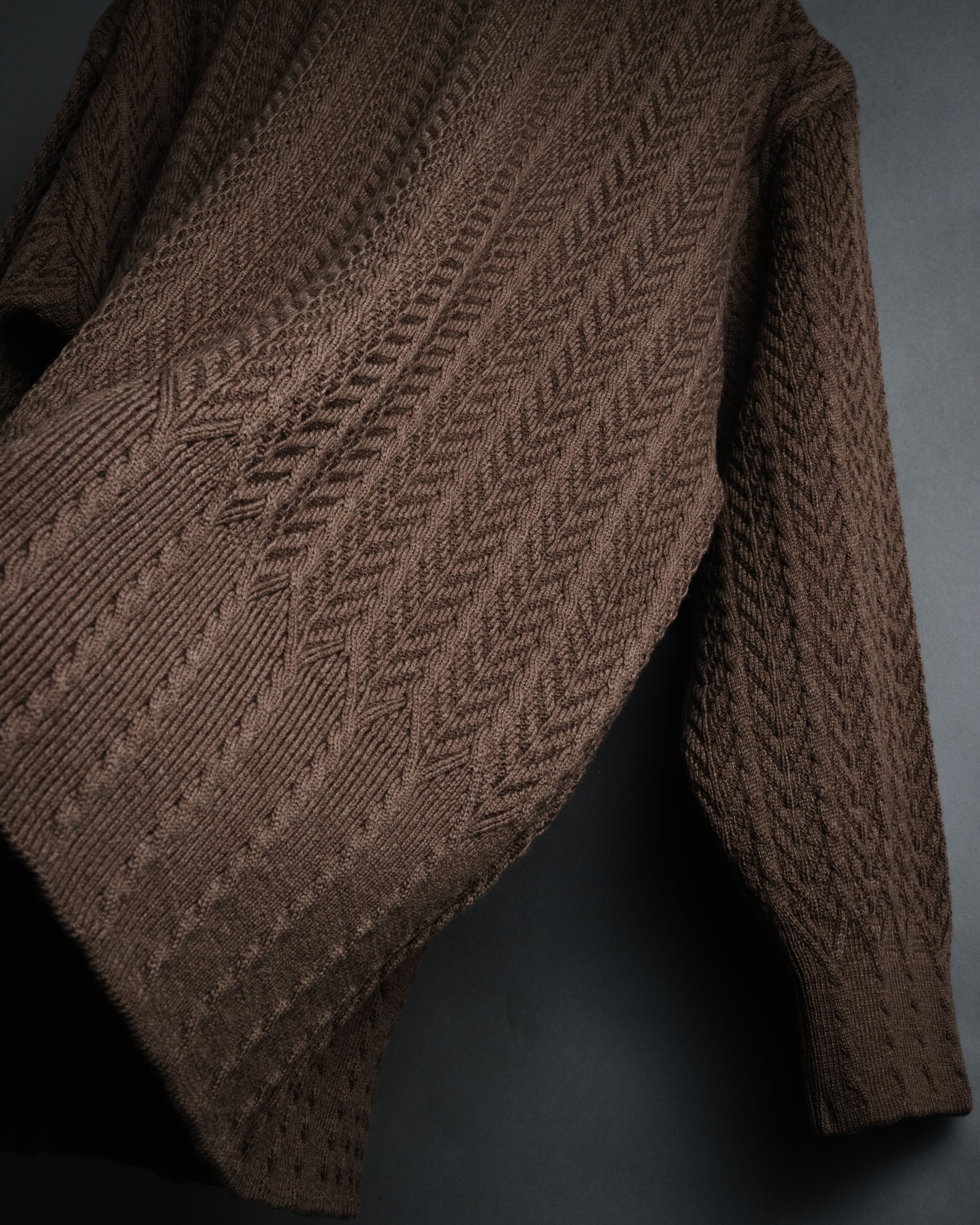 “Christian Dior SPORTS” 90’s Shawl collar cable knit cardigan