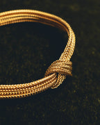 "Christian Dior" Gold tone braided knot costume jewelry necklace