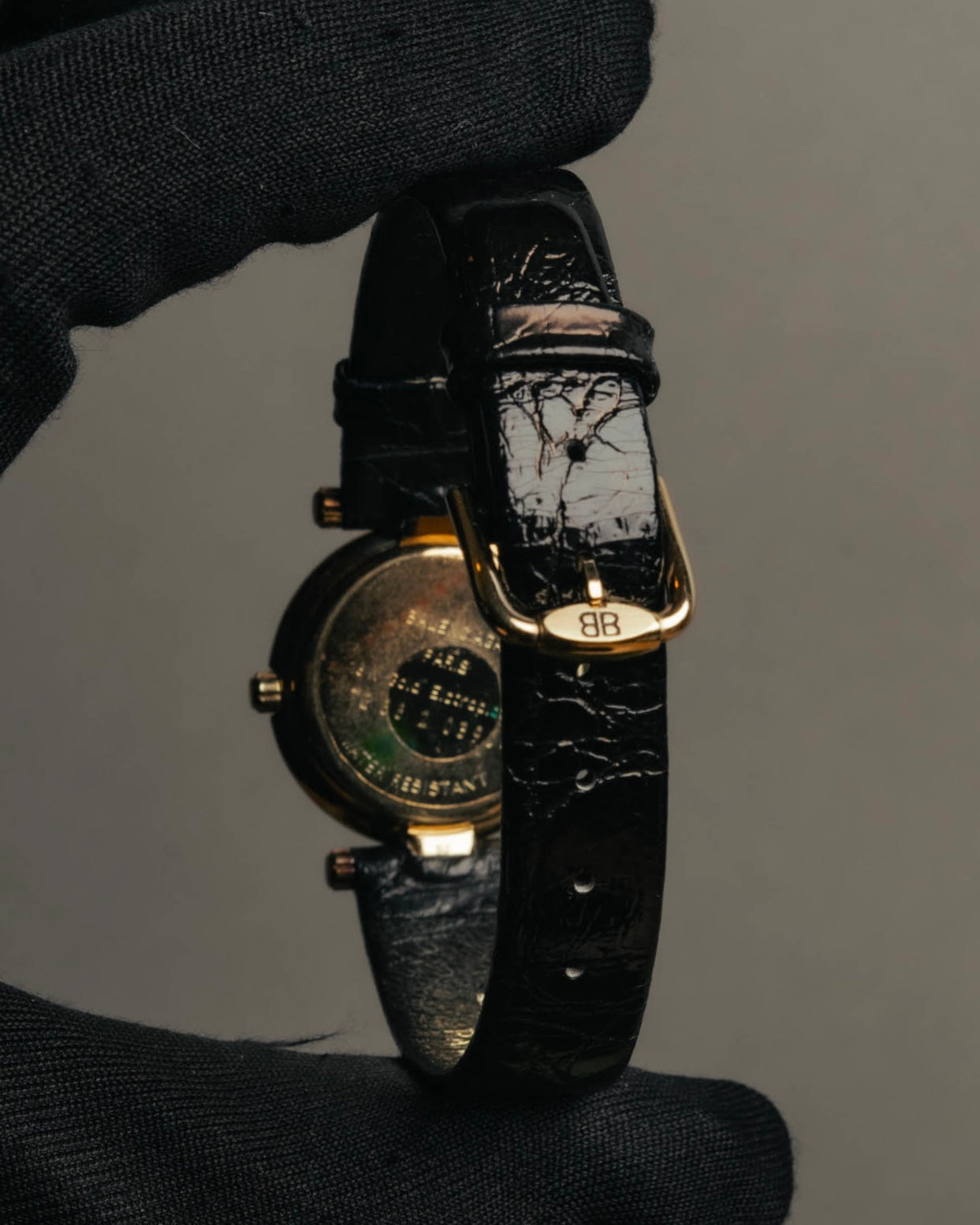 -SPECIAL- "BALENCIAGA" 80's-90's Classic round wristwatch