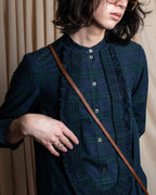 "BURBERRY" Tartan check pattern frill shirt