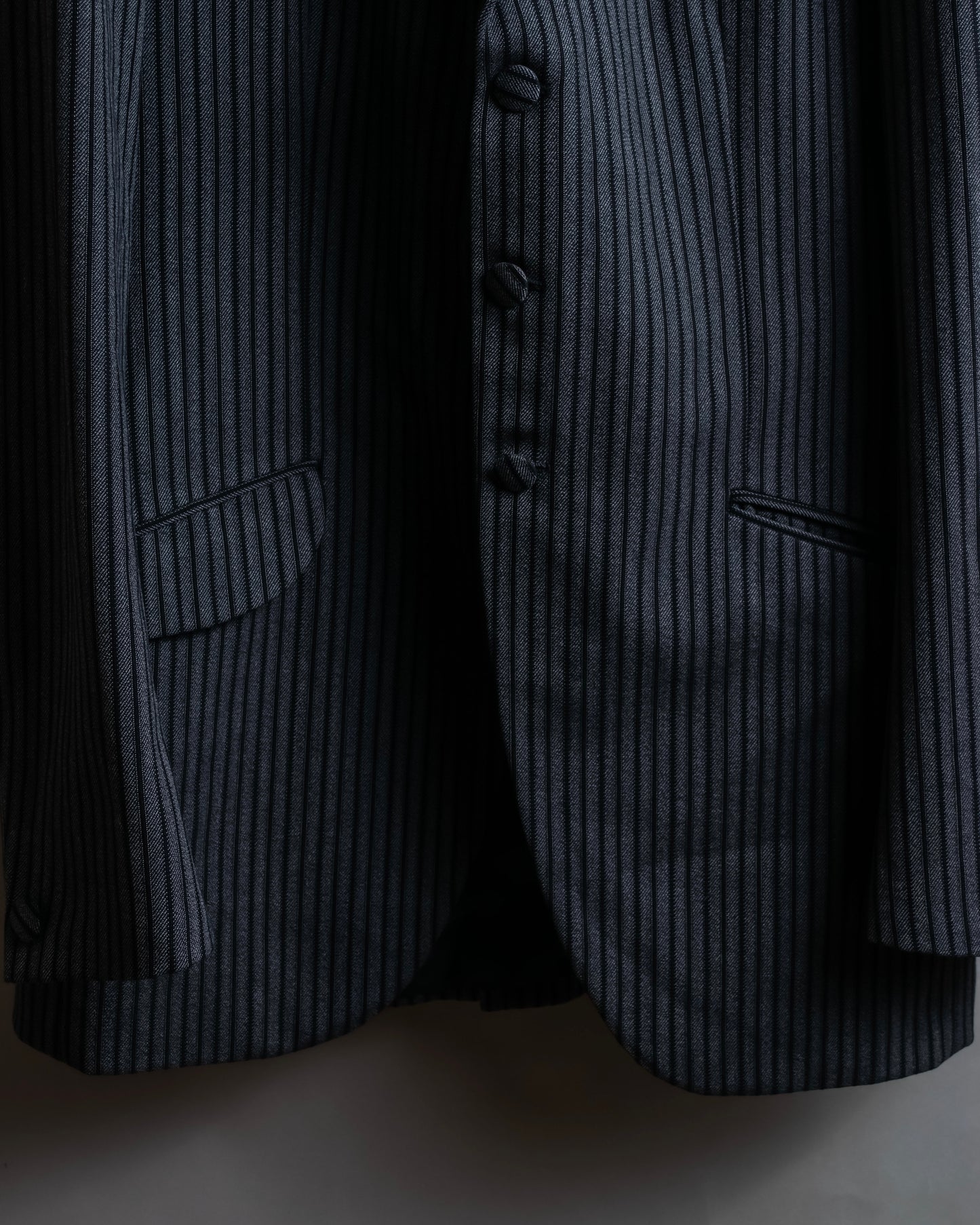 "Vintage striped three button tailored jacket"