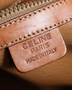 "CELINE" Macadam pattern leather combination boston bag