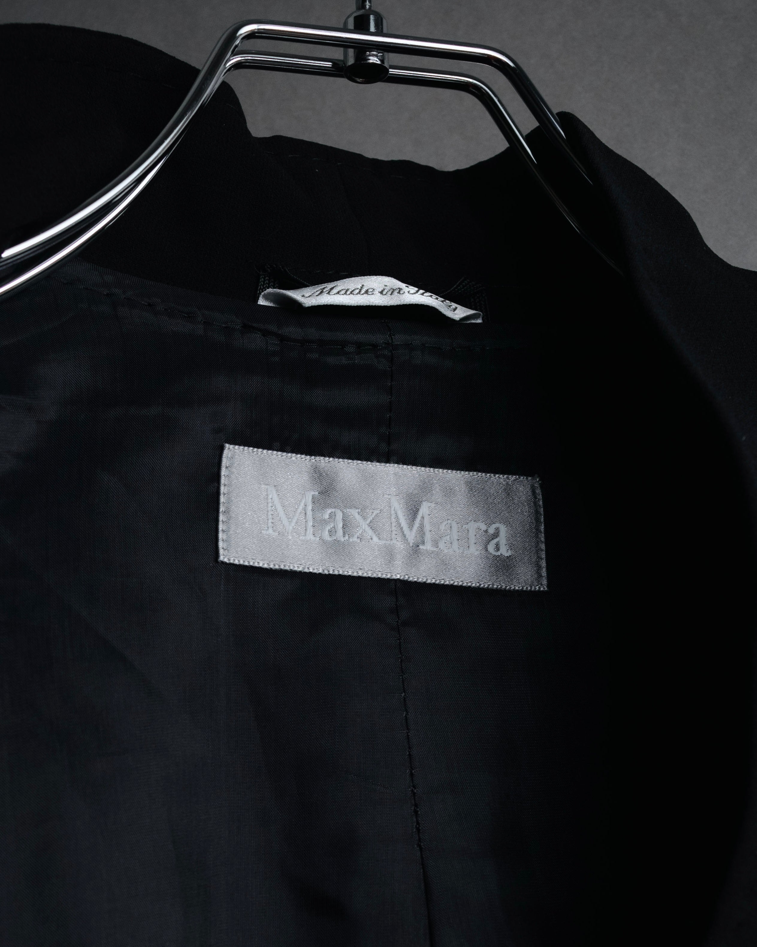 "Max Mara" 00’s Minimalist wrap-front structured jacket