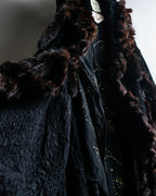 "FENDI" 1970's oversized astrakhan fur coat