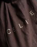 "CELINE" Oval link chain design leather combination belt