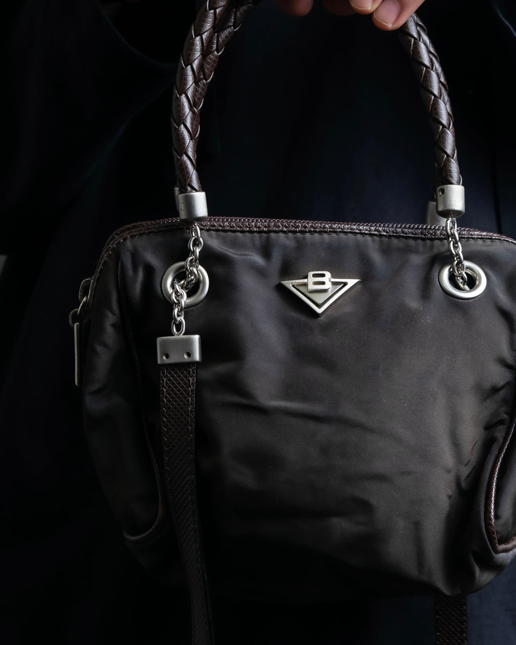 "BOTTEGA VENETA" 2way logo plate nylon bag