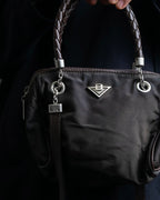 "BOTTEGA VENETA" 2way logo plate nylon bag