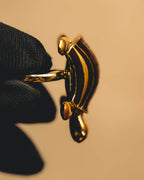 "CELINE" 80's-90's Sculptural turtle motif ring