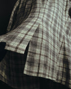 -SPECIAL- "Hermès" 10's Textured linen blend check blazer