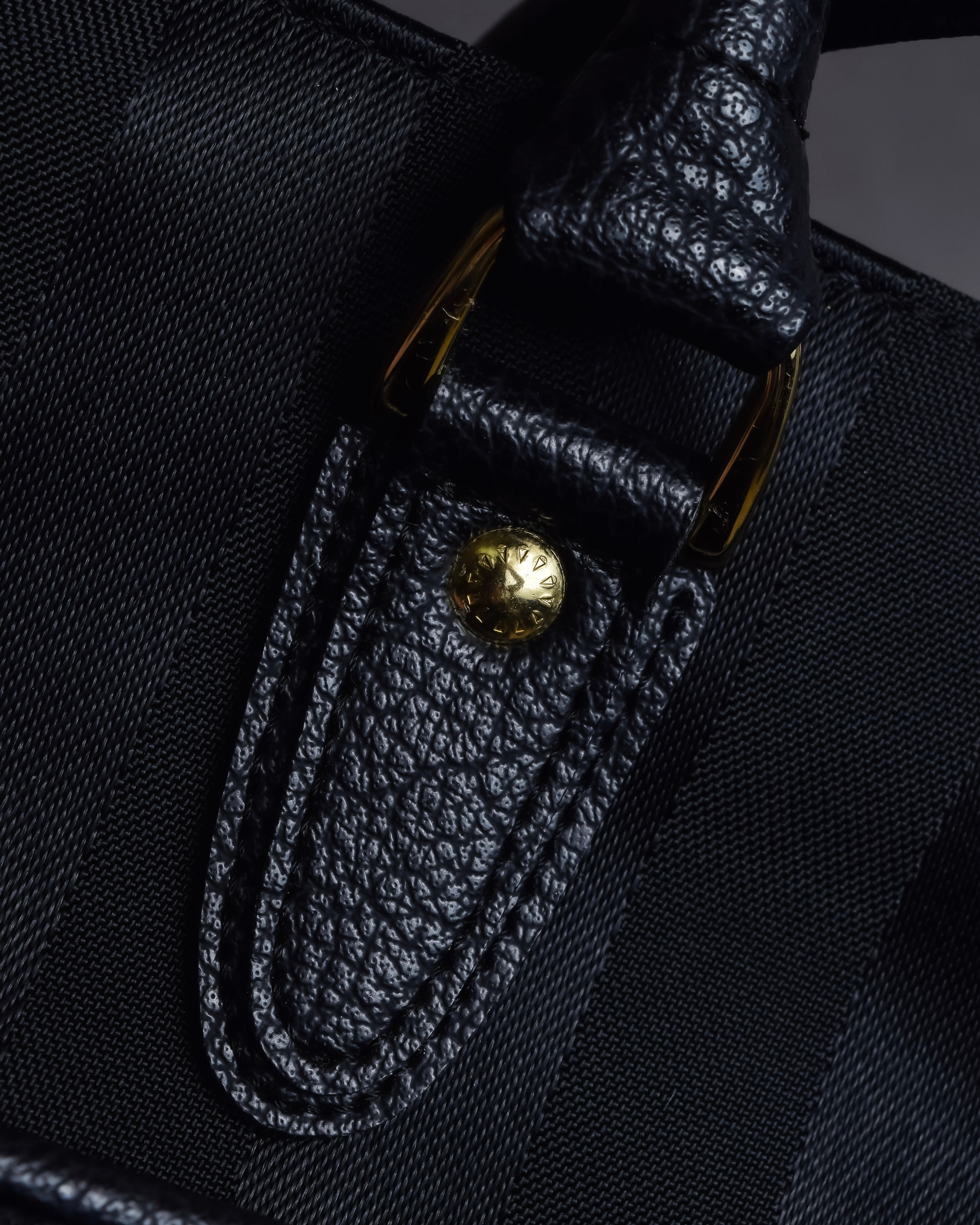 "Rudolph Valentino" Striped nylon combination 2-way boston bag