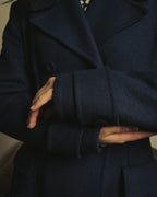 -SPECIAL- “Christian Dior” 2017 AW Navy double breasted A line long coat