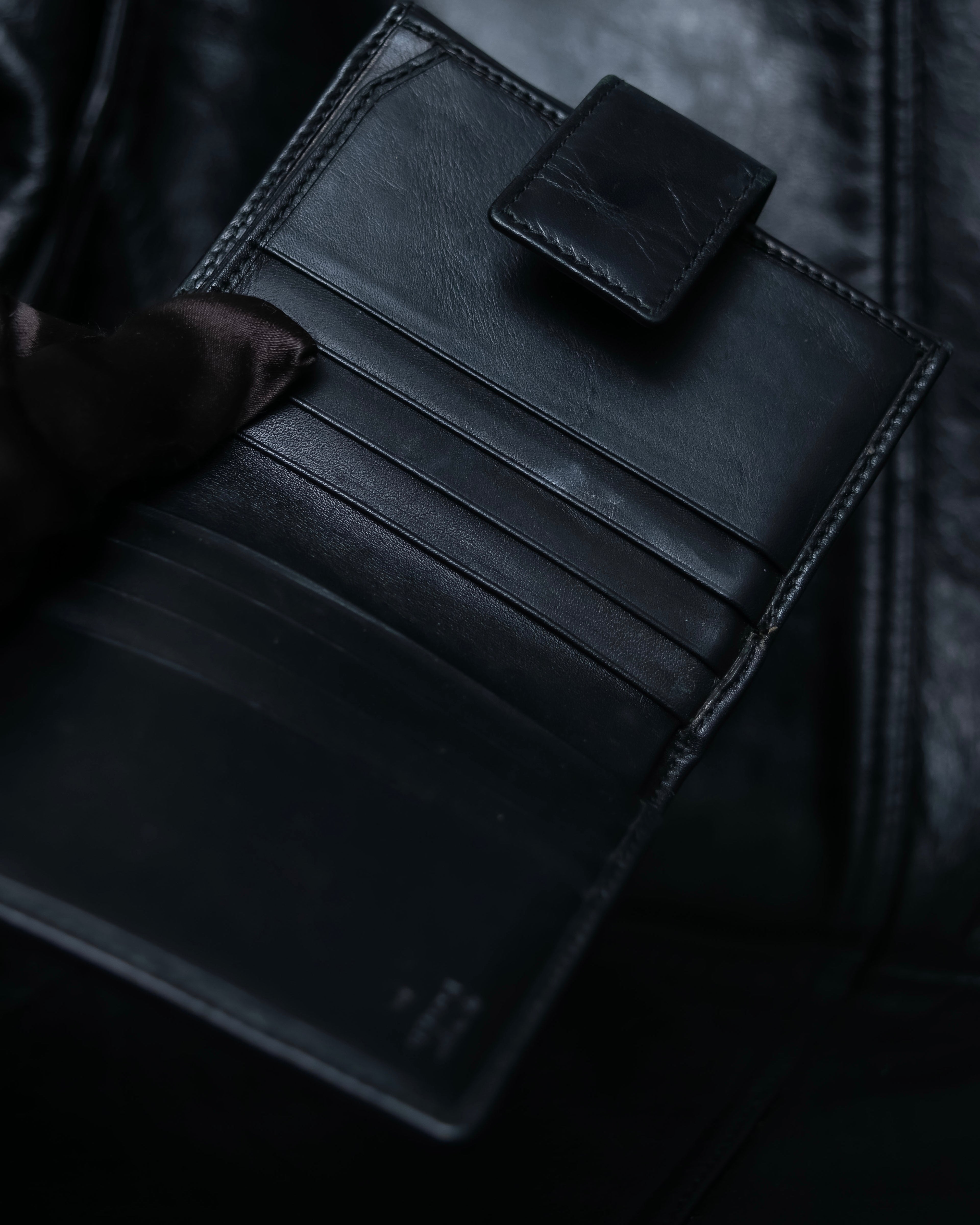 "GUCCI" GG pattern leather compact wallet