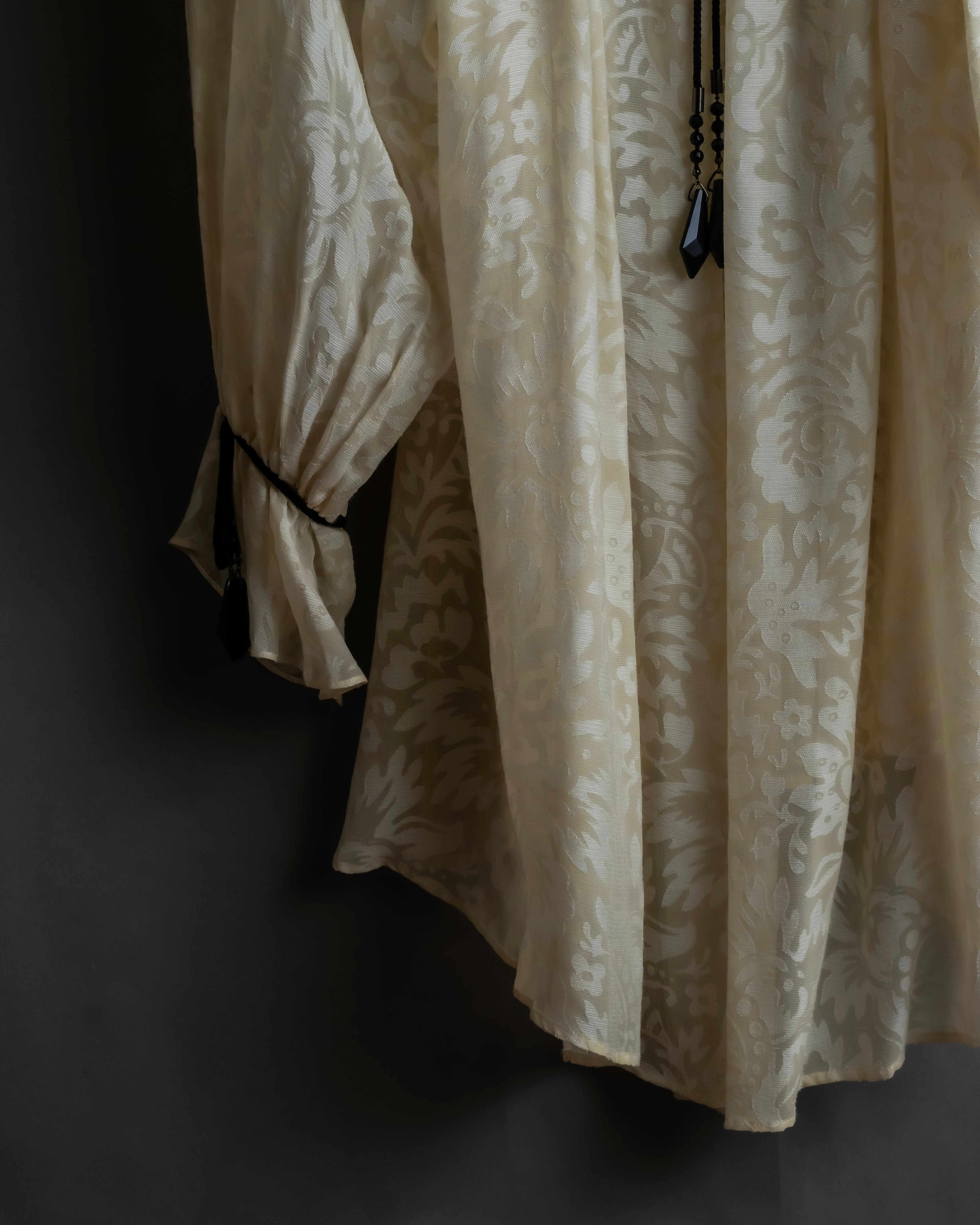 "Christian Dior" Jacquard balloon sleeve dress pullover