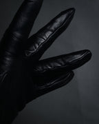 “HERMES” 2000’s Jumbo hook leather gloves