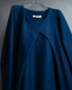 “MM6” front cut designed dennim long pull over
