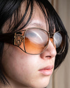 "GUCCI" Teardrop frame smoking lens sunglasses