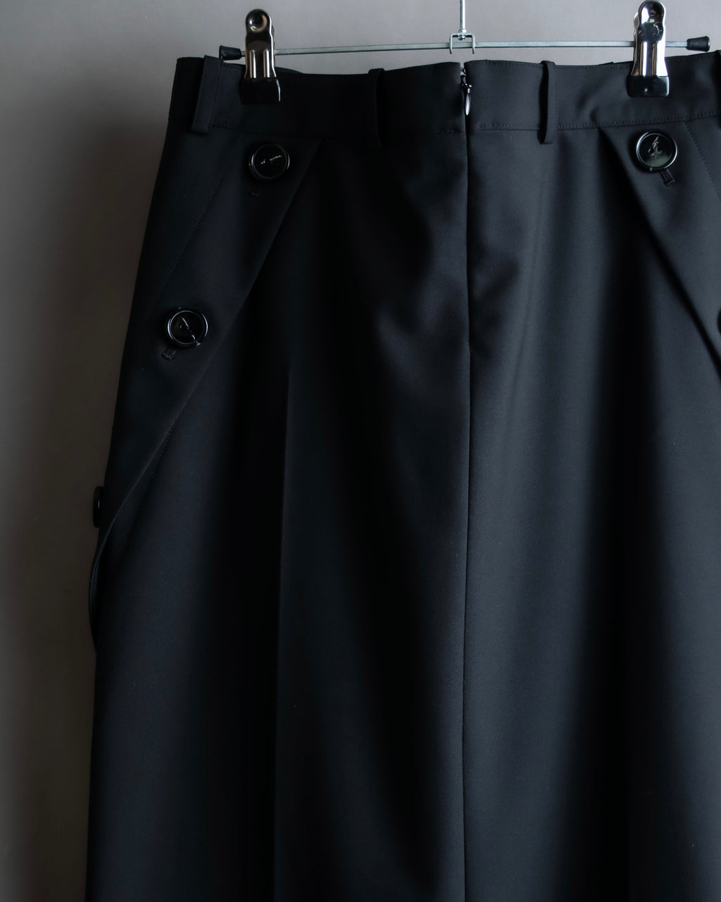 "NINA RICCI" Side button detail cropped length skirt