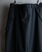 "NINA RICCI" Side button detail cropped length skirt