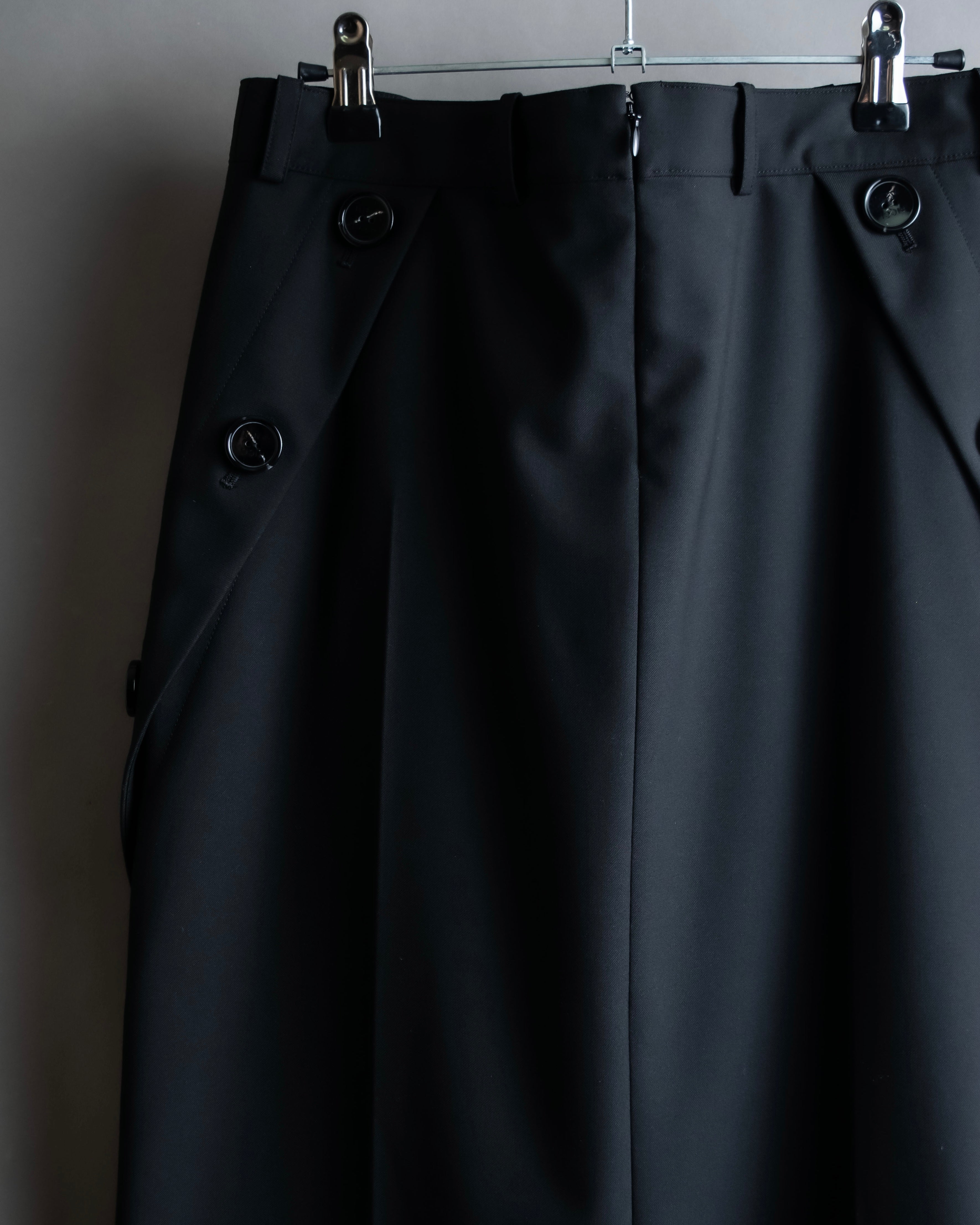 "NINA RICCI" Side button detail cropped length skirt