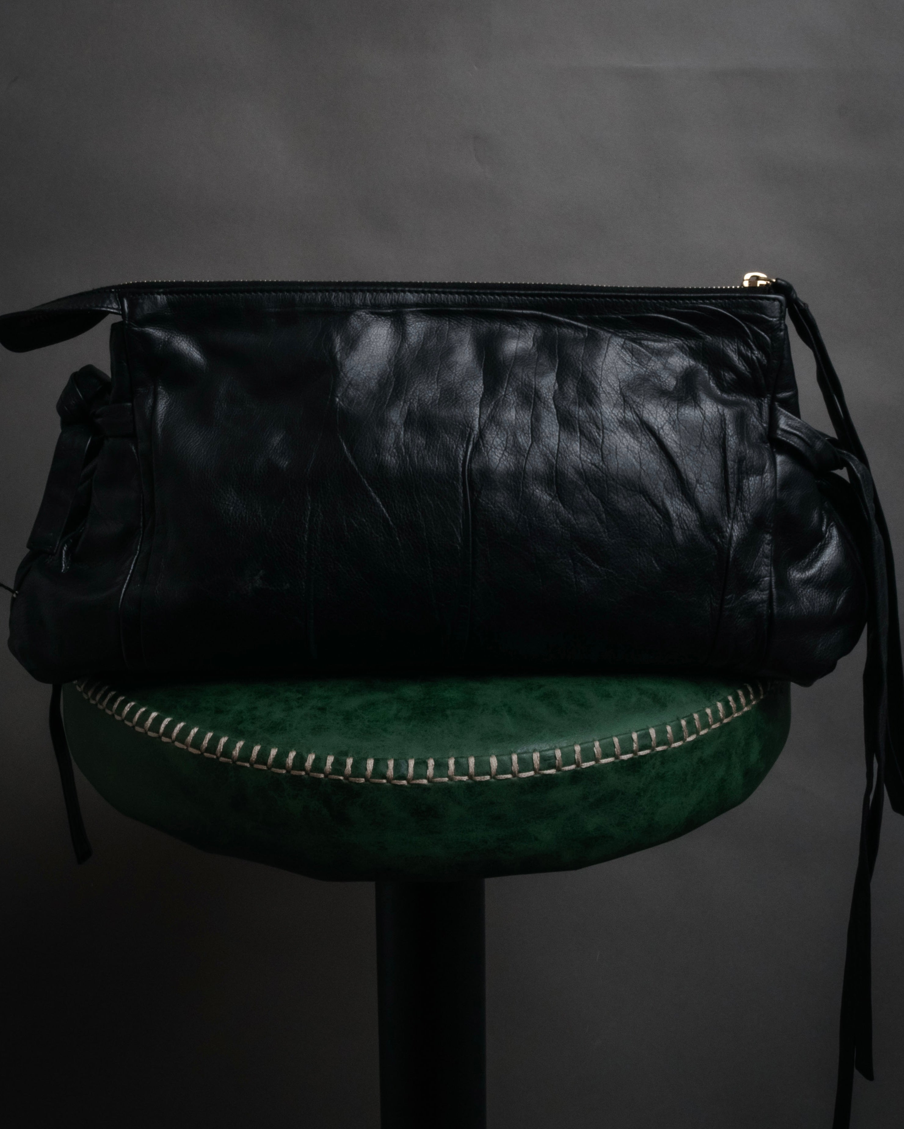 “GUCCI” 2007-2012 Crest emblem soft leather bag