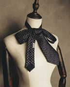 "Hermès" 80's-90's Classic jacquard silk necktie