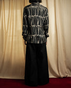 "GUCCI" Handwritten calligraphy pattern silk shirt