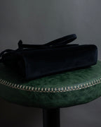 "Salvatore Ferragamo" Antique jewelry motif design velvet shoulder bag