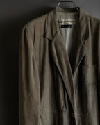"GIORGIO ARMANI" Brushed shades suede leather long coat