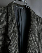 "GIORGIO ARMANI" Greige mix checkered pattern tailored jacket