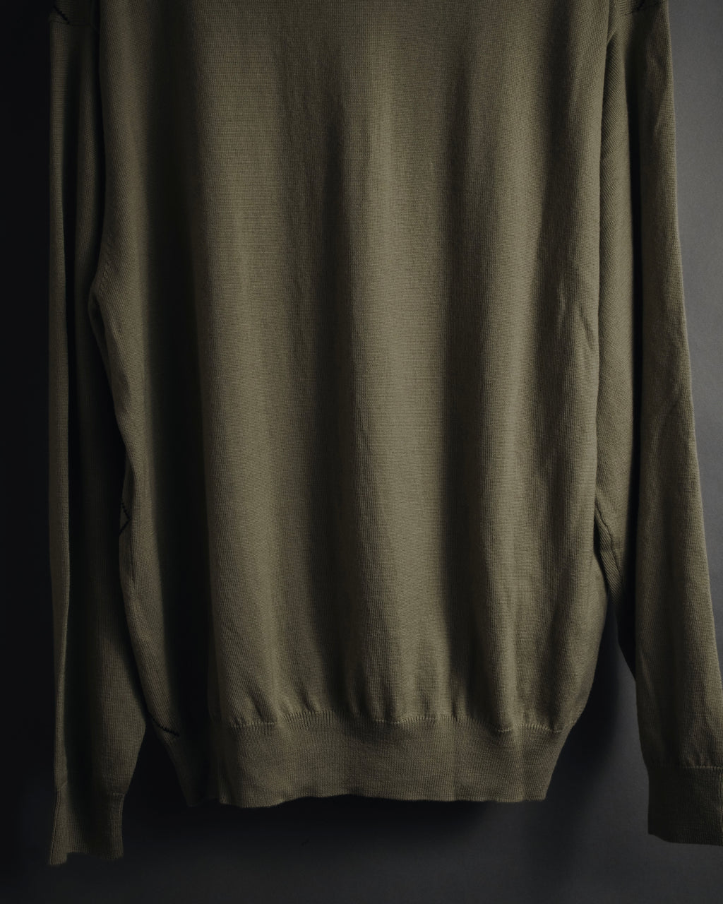 "BURBERRY" 00’s classic argyle v-neck wool knit