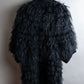 "EMPORIO ARMANI"  Fur fringe design cropped sleeve pullover