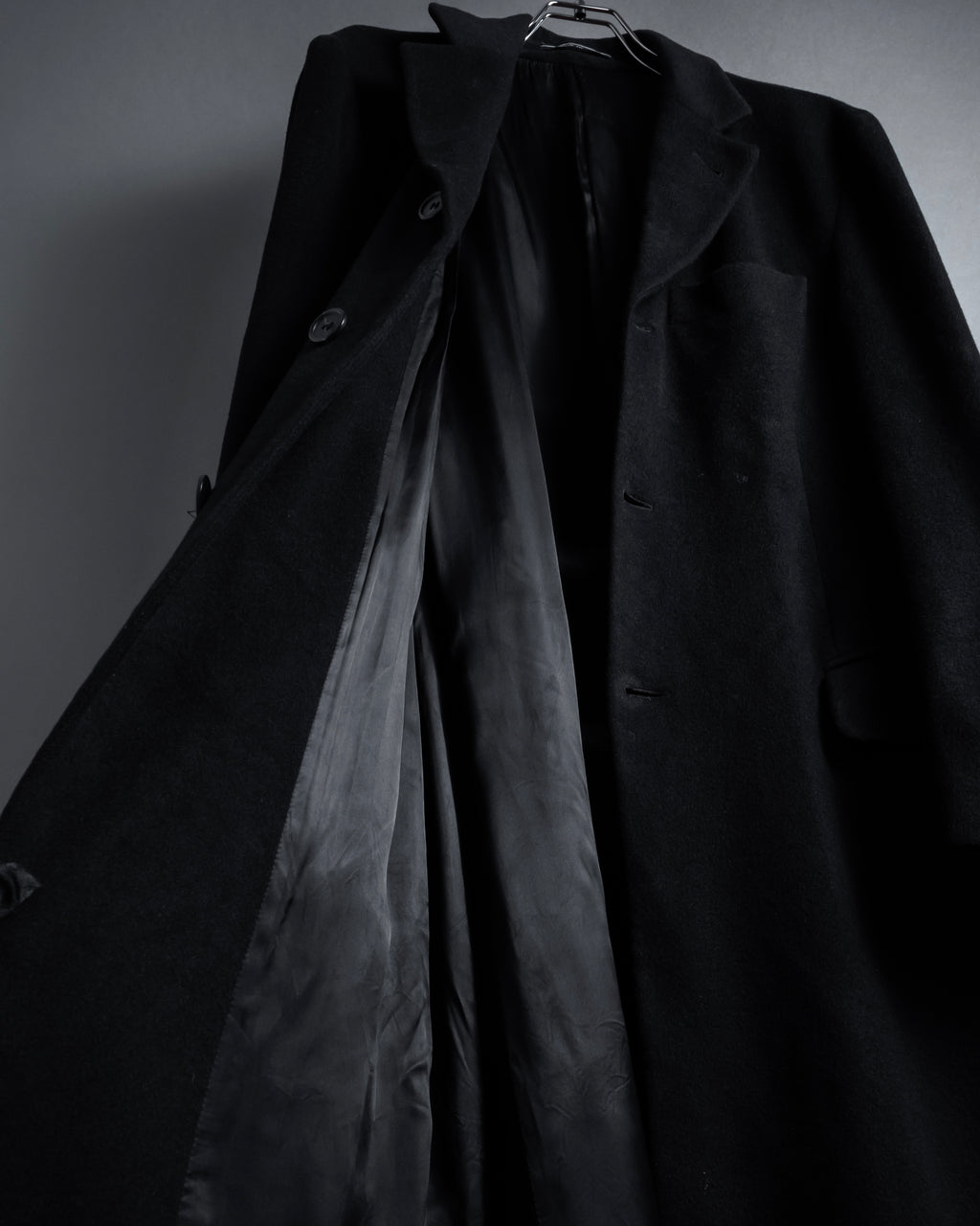 "FENDI" 80's-90's Classic cashmere long chester coat