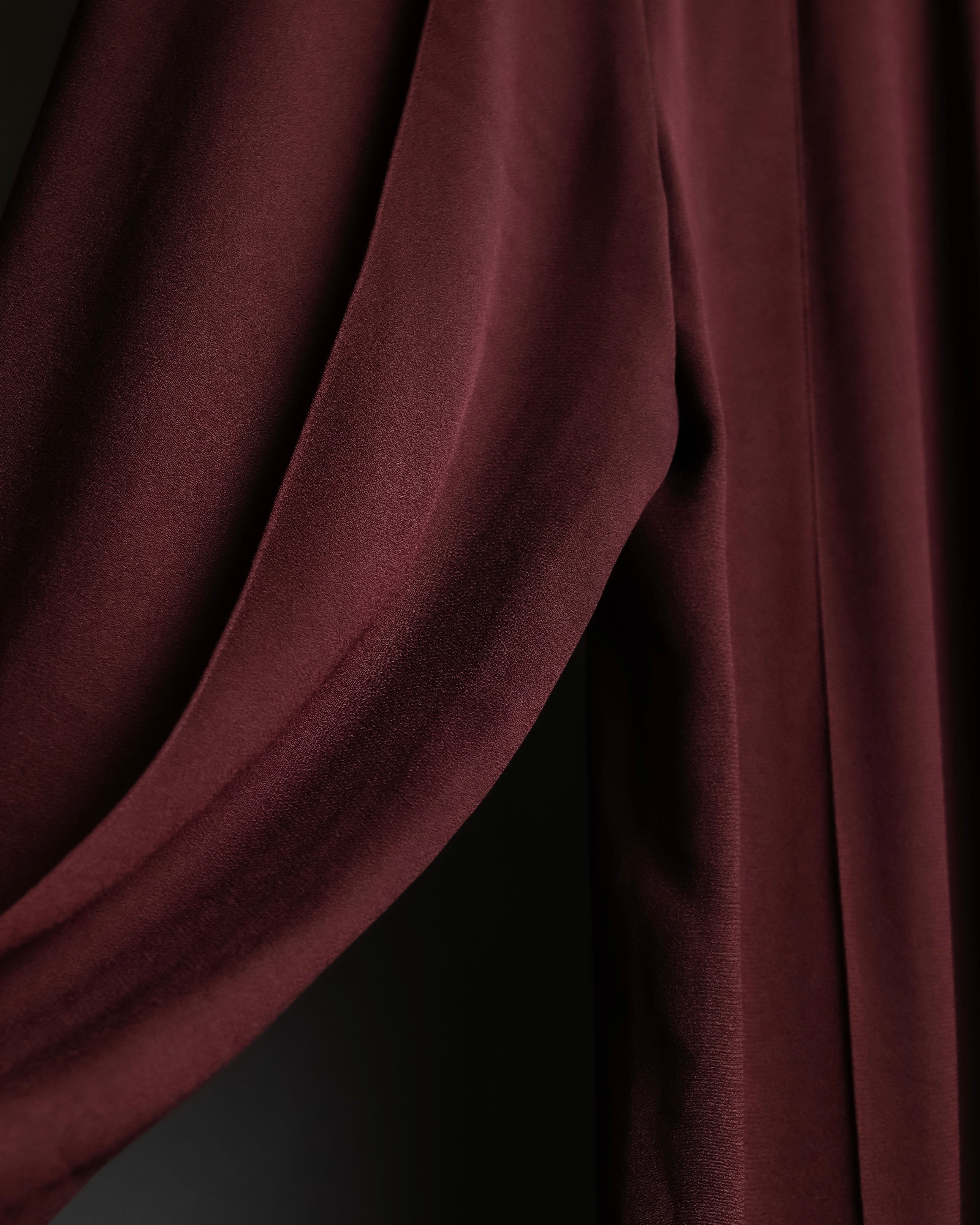 "JEAN PAUL GAULTIER" Beautiful drape burgundy wide slacks