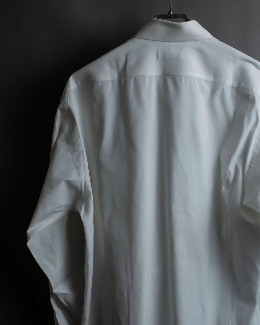 "HERMES" Yoke switching design white cotton shirt