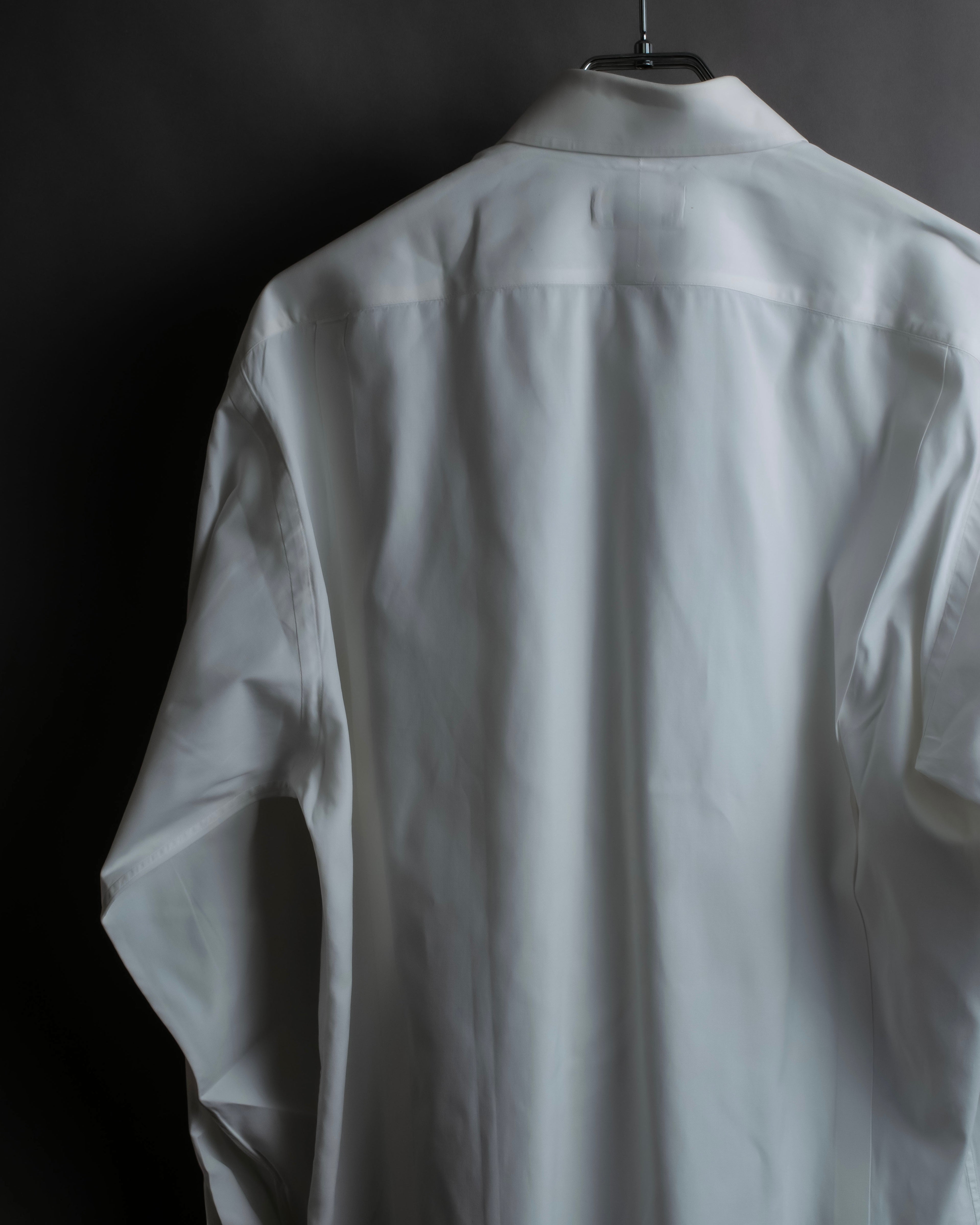 "HERMES" Yoke switching design white cotton shirt