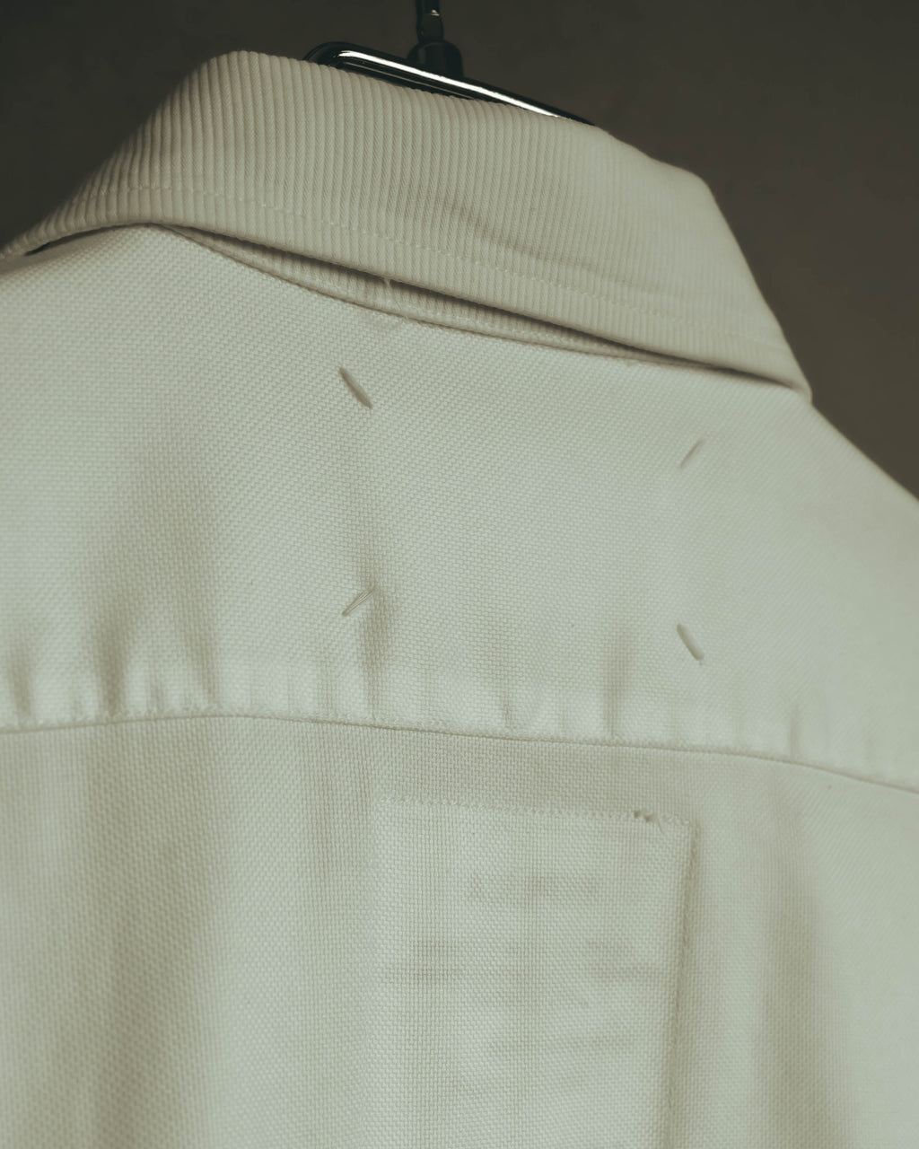 “Maison Martin Margiela” Replica 00’s-10’s Line 14 textured bib white shirt