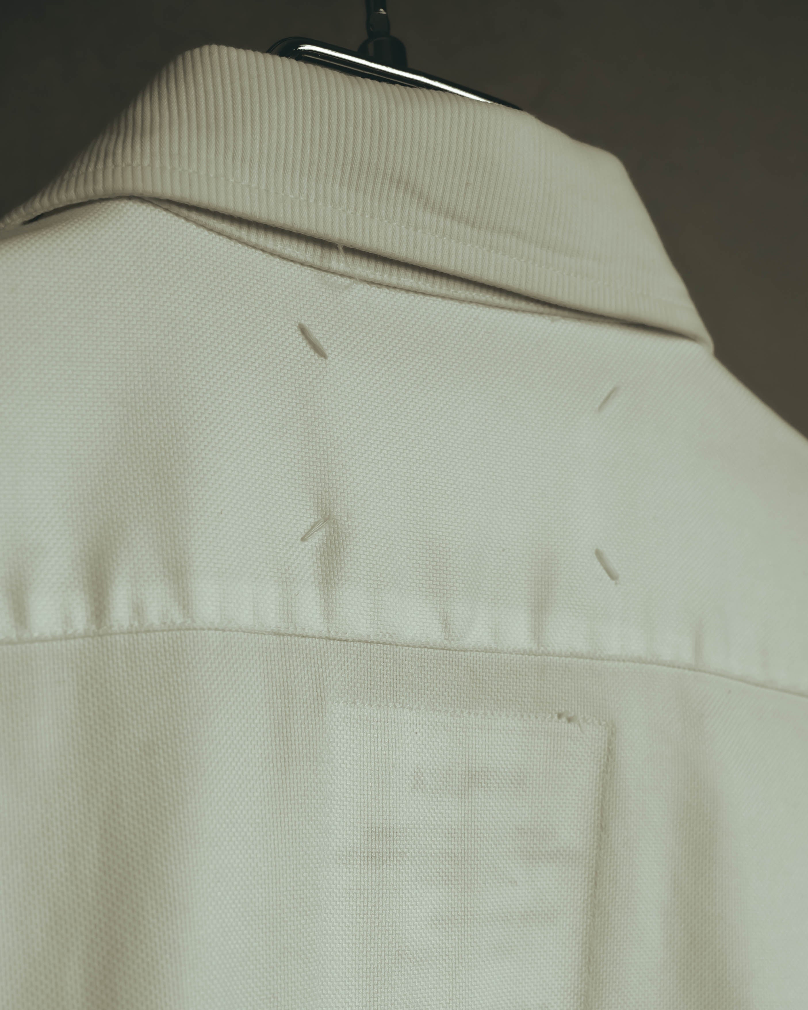 “Maison Martin Margiela” Replica 00’s-10’s Line 14 textured bib white shirt